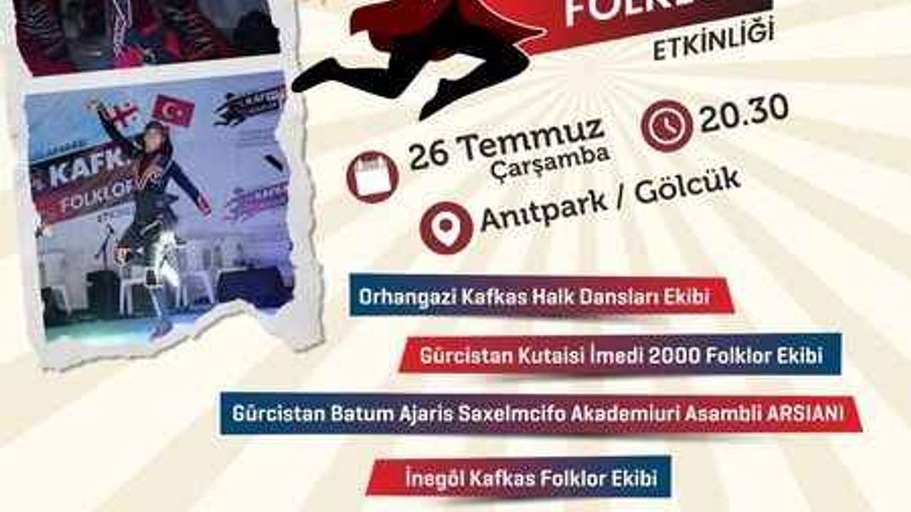 Kafkas Halk Oyunları Gölcük'te resital sunacak