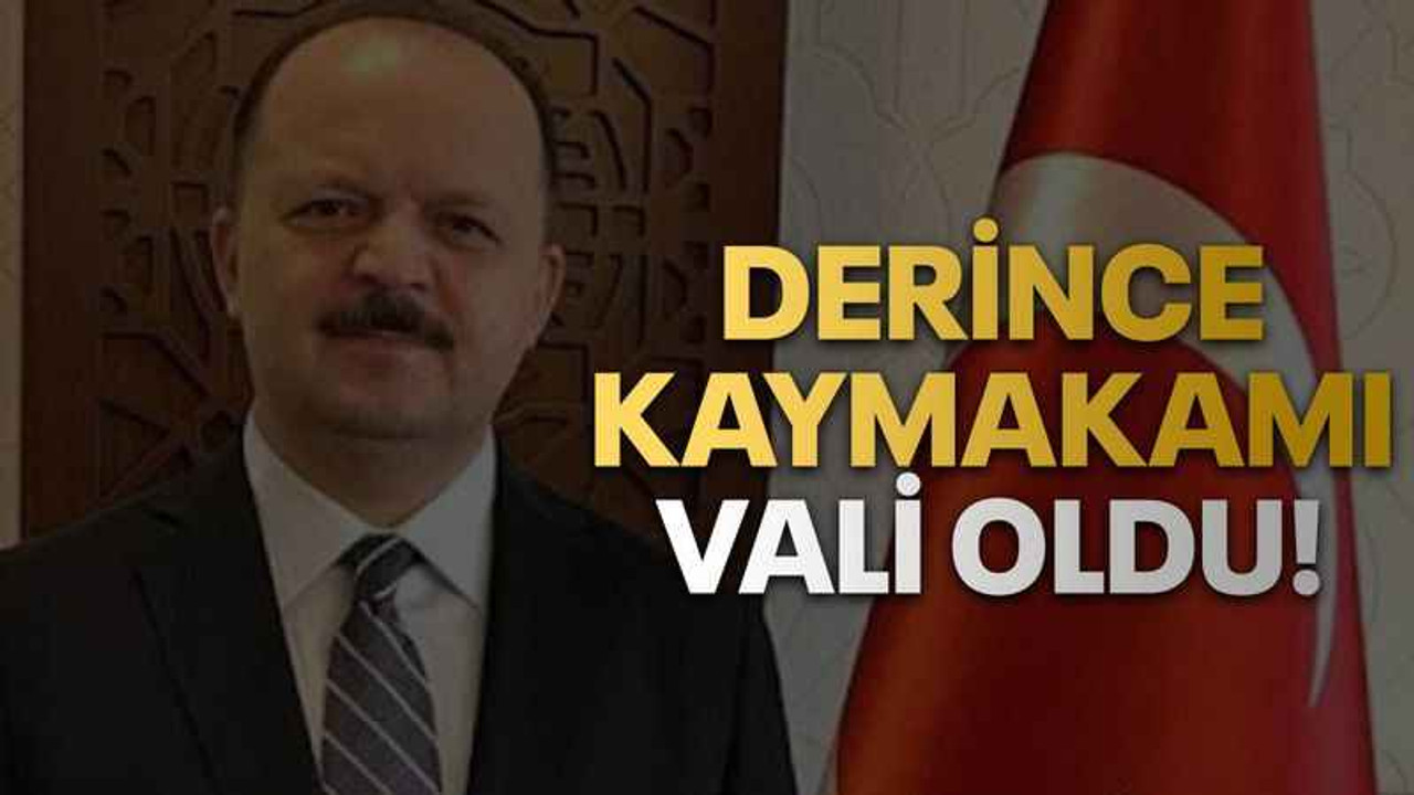 Derince Kaymakamı Vali oldu!