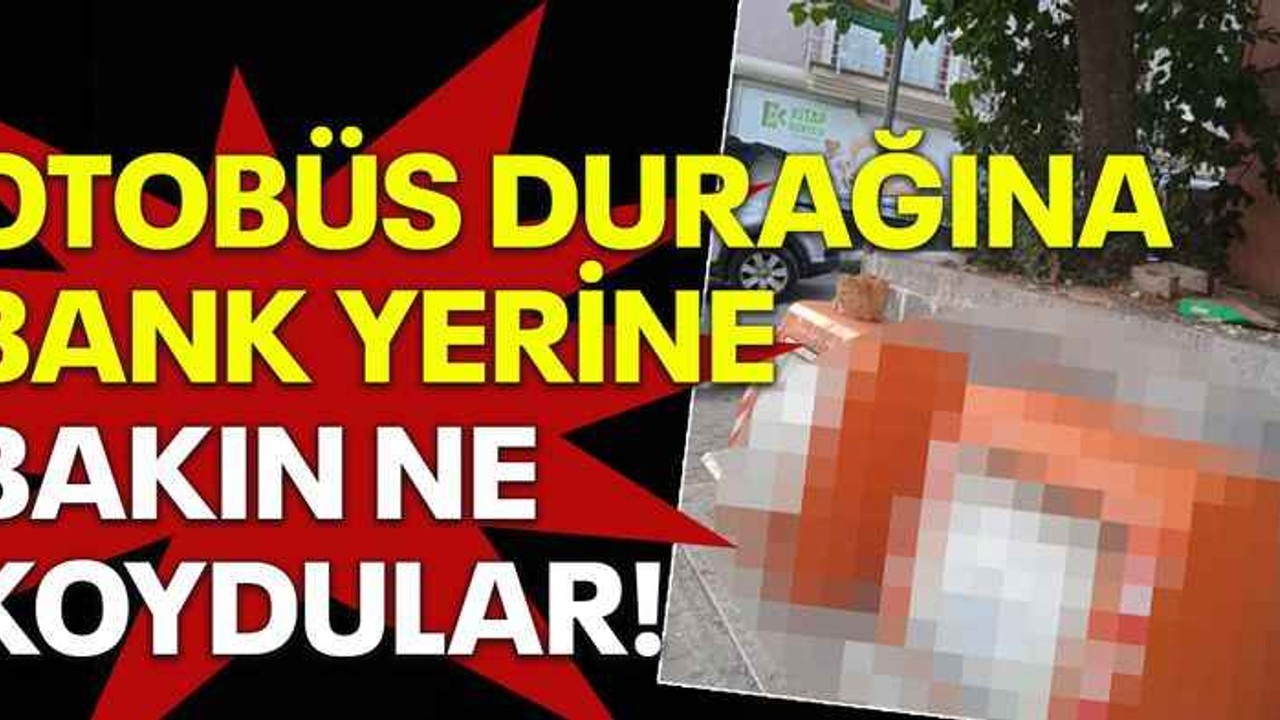 Otobüs durağına bank yerine bakın ne koydular!
