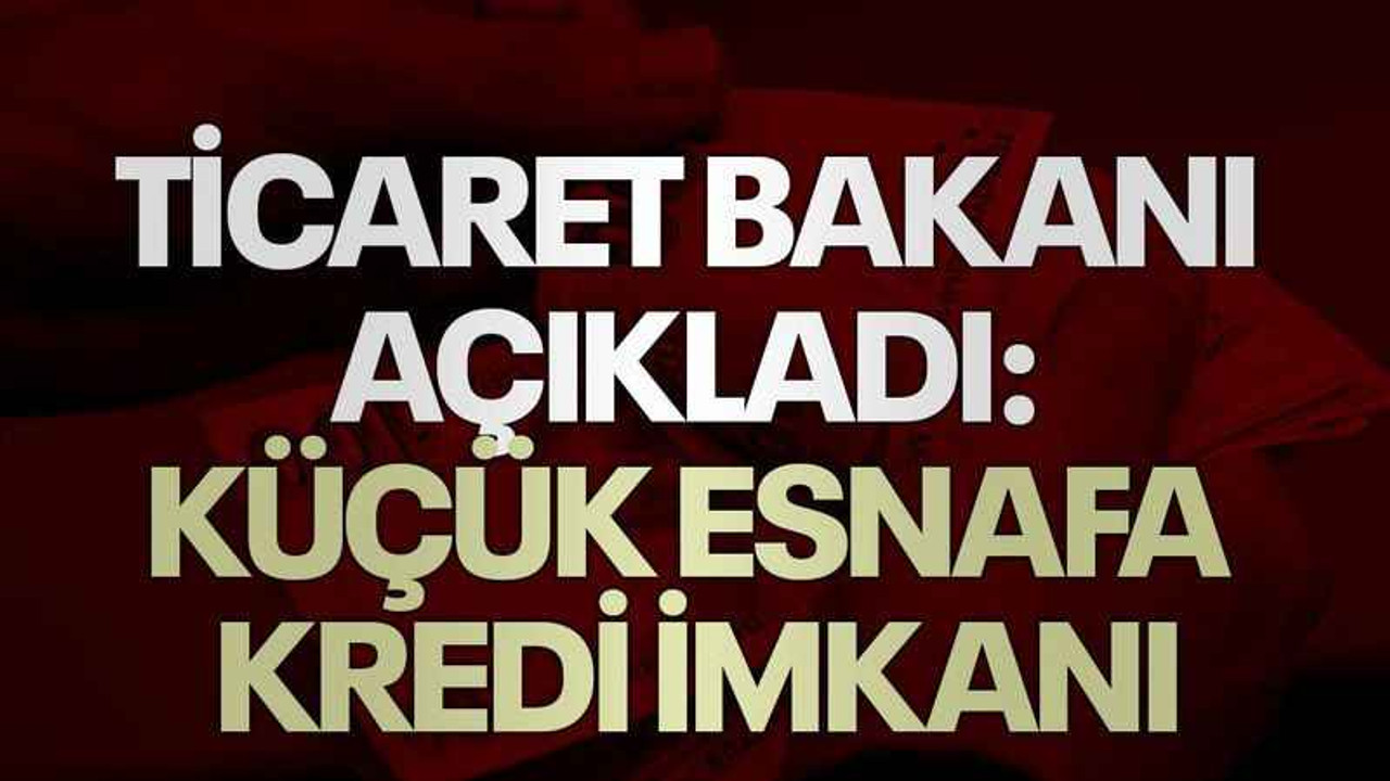 Ticaret Bakanı açıkladı: Küçük esnafa kredi imkanı