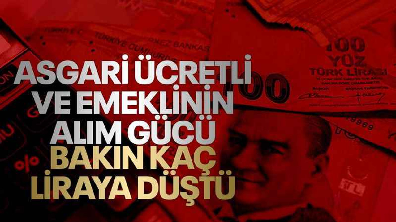 Asgari ücretlinin alım gücü bakın kaç liraya düştü!