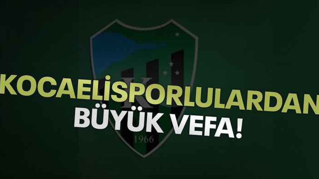 Kocaelisporlulardan büyük vefa!