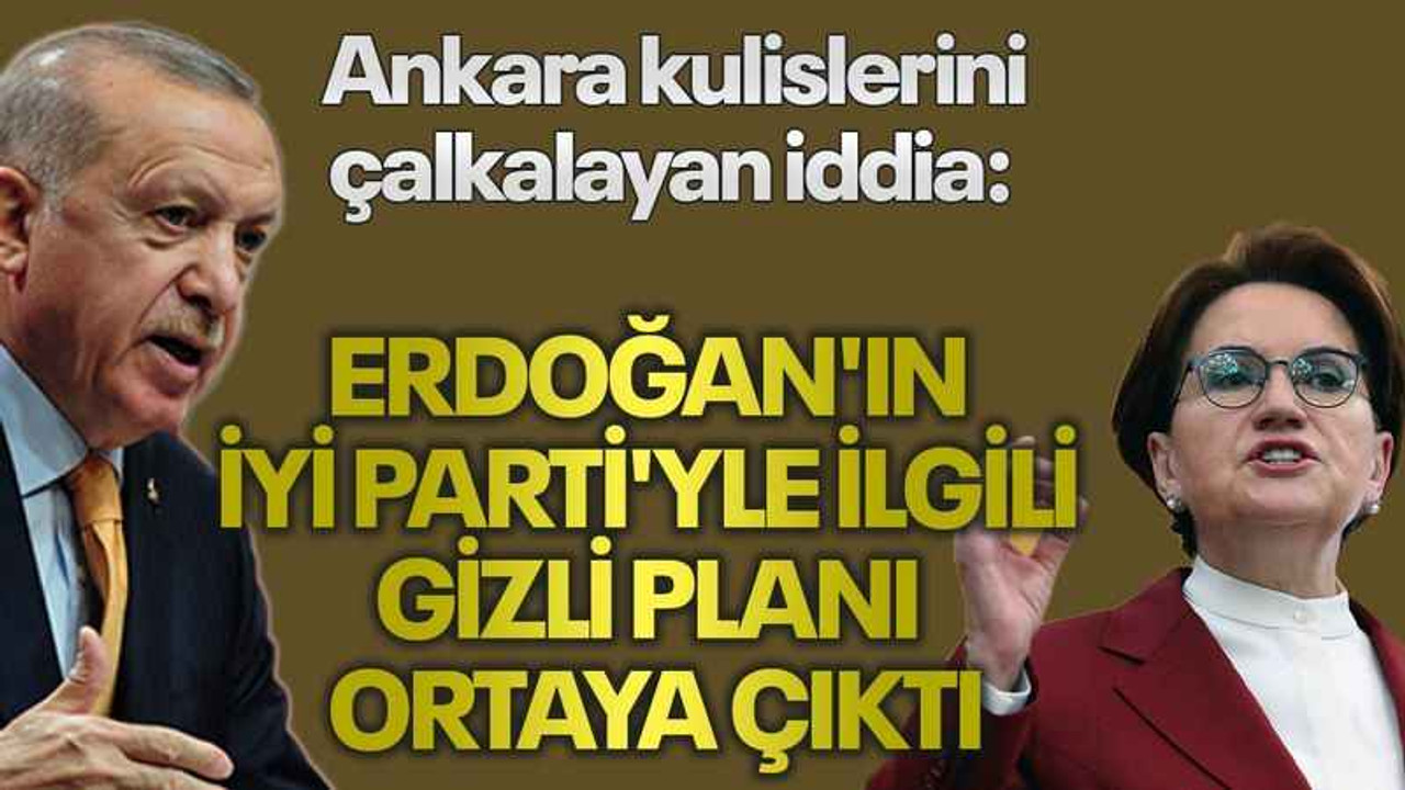 Ankara kulislerini çalkalayan iddia: Erdoğan'ın İYİ Parti'yle ilgili gizli planı ortaya çıktı