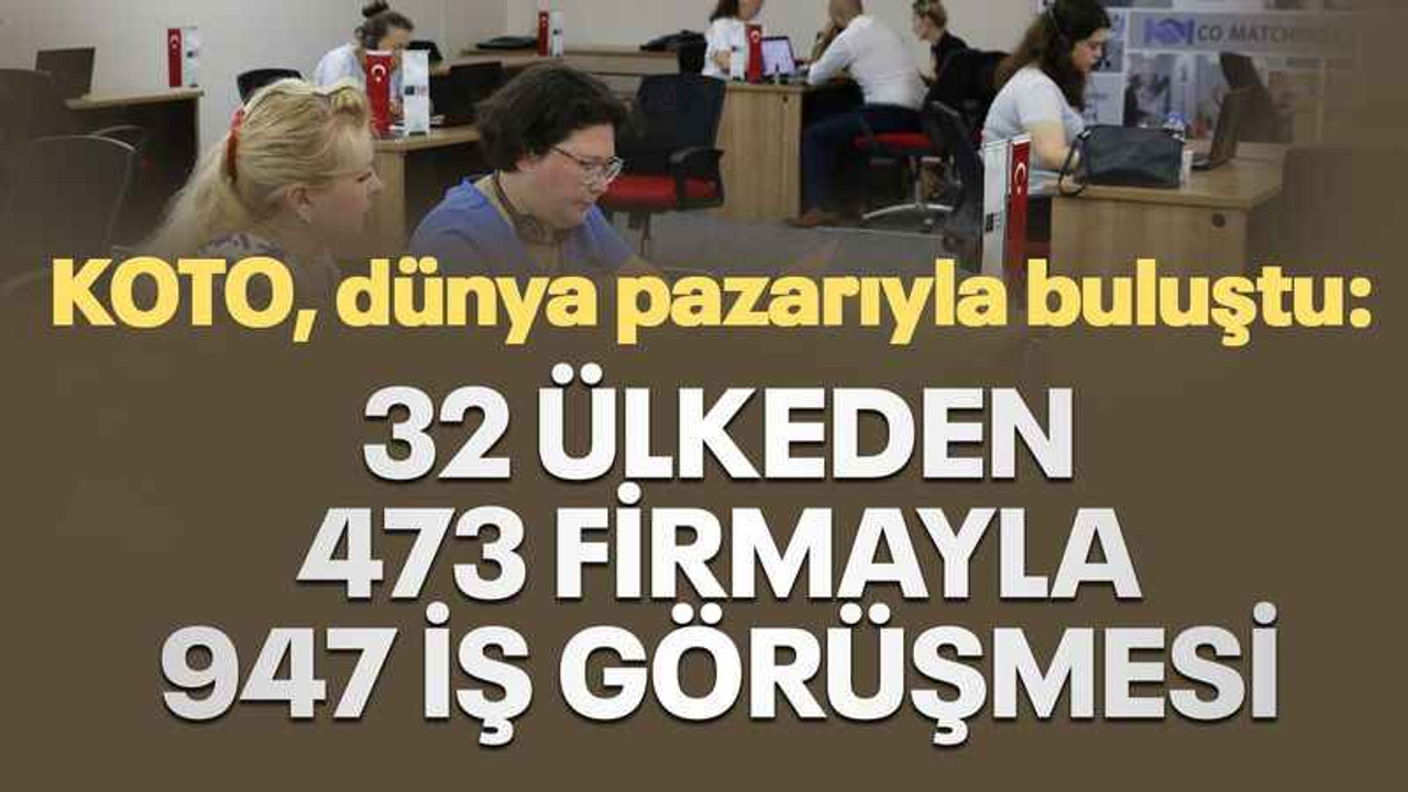 KOTO, dünya pazarıyla buluştu: 32 ülkeden 473 firmayla 947 iş görüşmesi