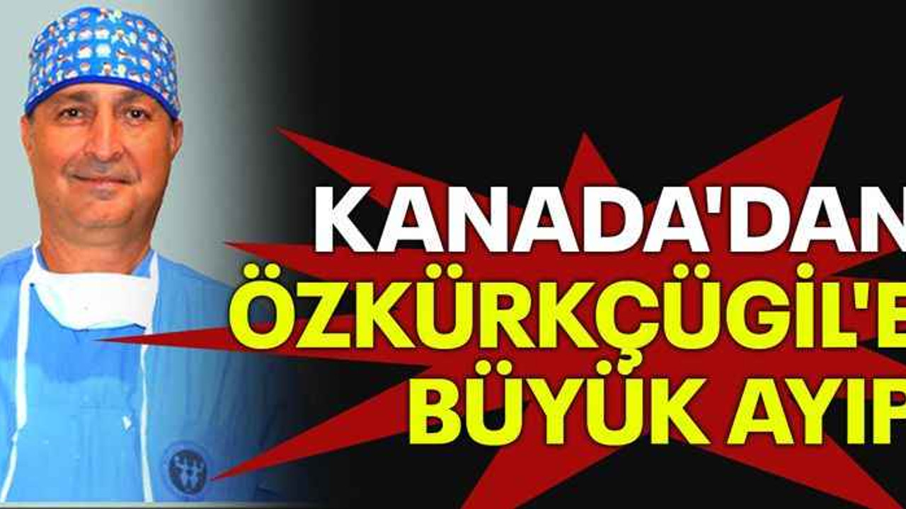Kanada'dan Özkürkçügil'e büyük ayıp