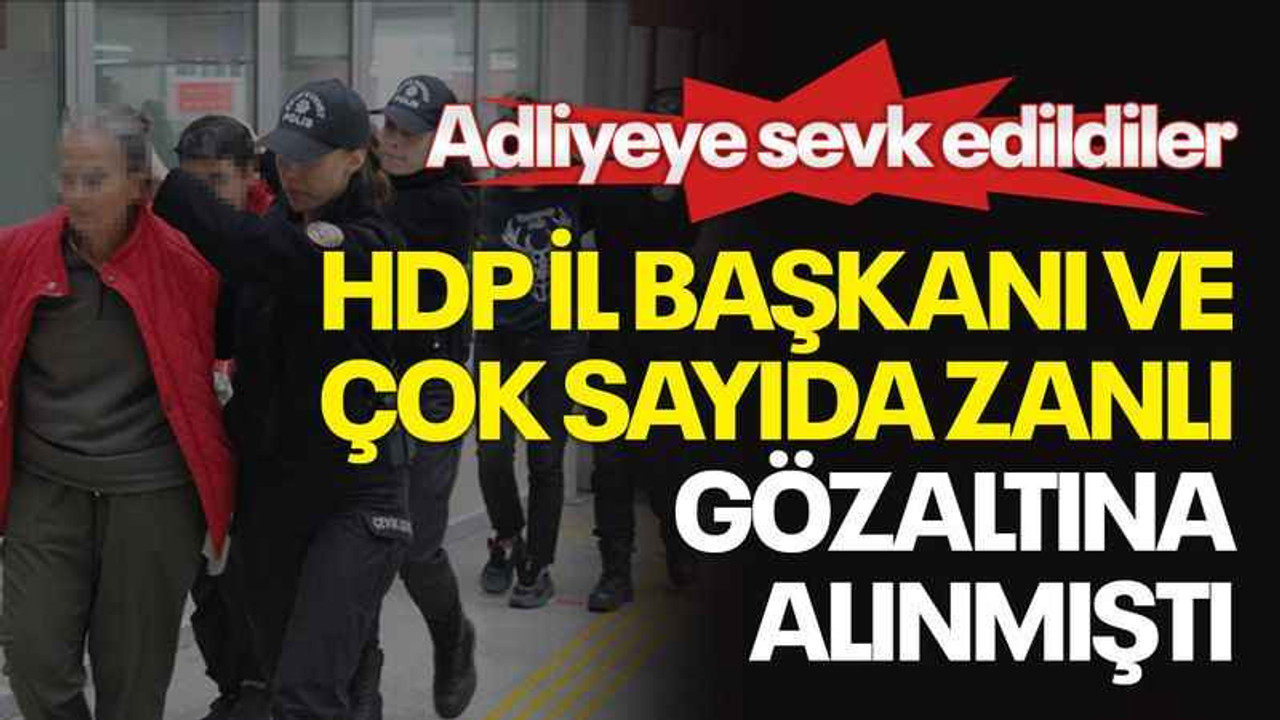HDP İl Başkanı ve çok sayıda zanlı gözaltına alınmıştı: Adliyeye sevk edildiler