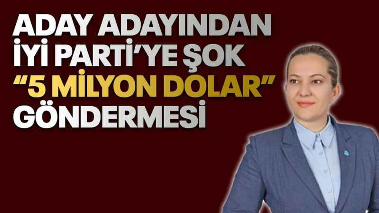 Aday adayından İYİ Parti’ye şok “5 milyon dolar” göndermesi