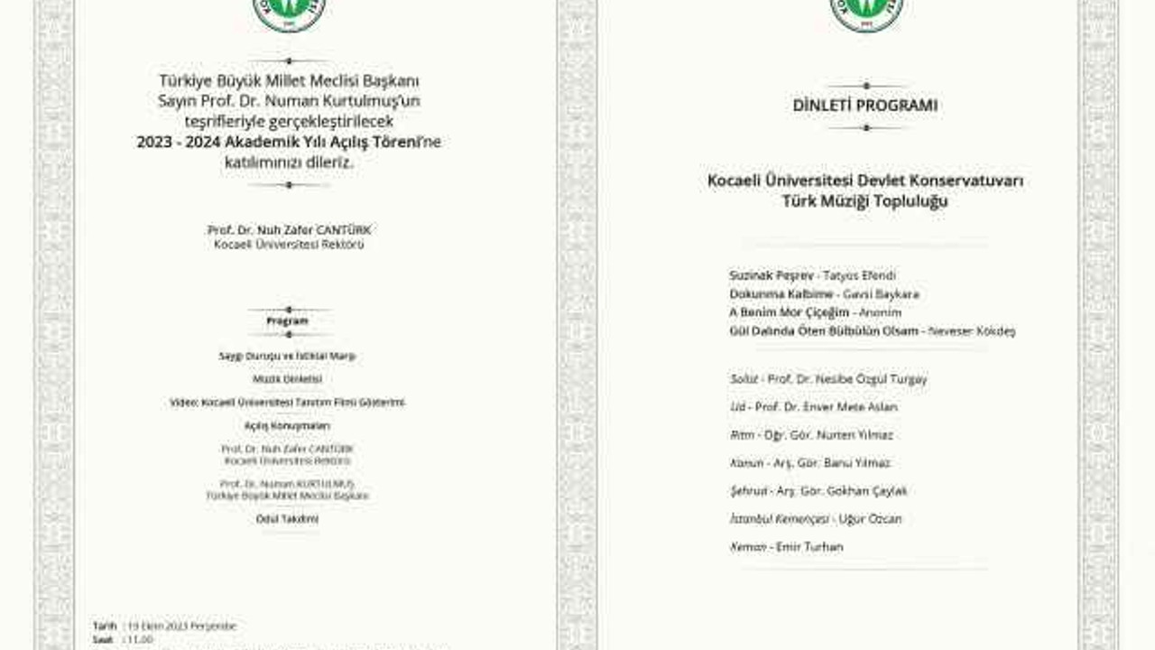 KOÜ Akademik Akademik Yıl Açılışı 19 Ekim'de gerçekleştirilecek