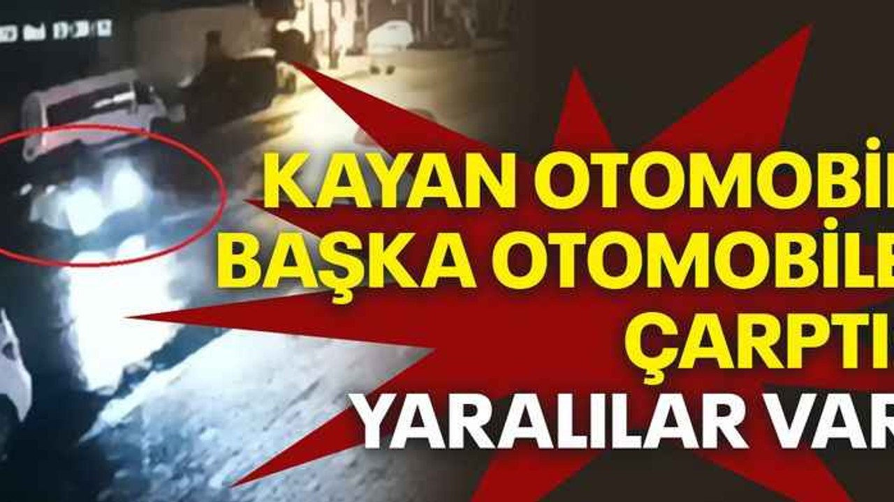 Kayan otomobil başka otomobile çarptı: Yaralılar var
