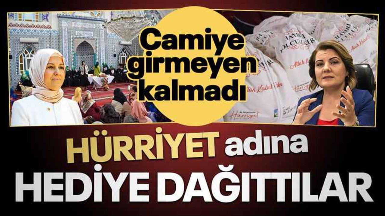 Camiye girmeyen kalmadı, camide hediye dağıttılar