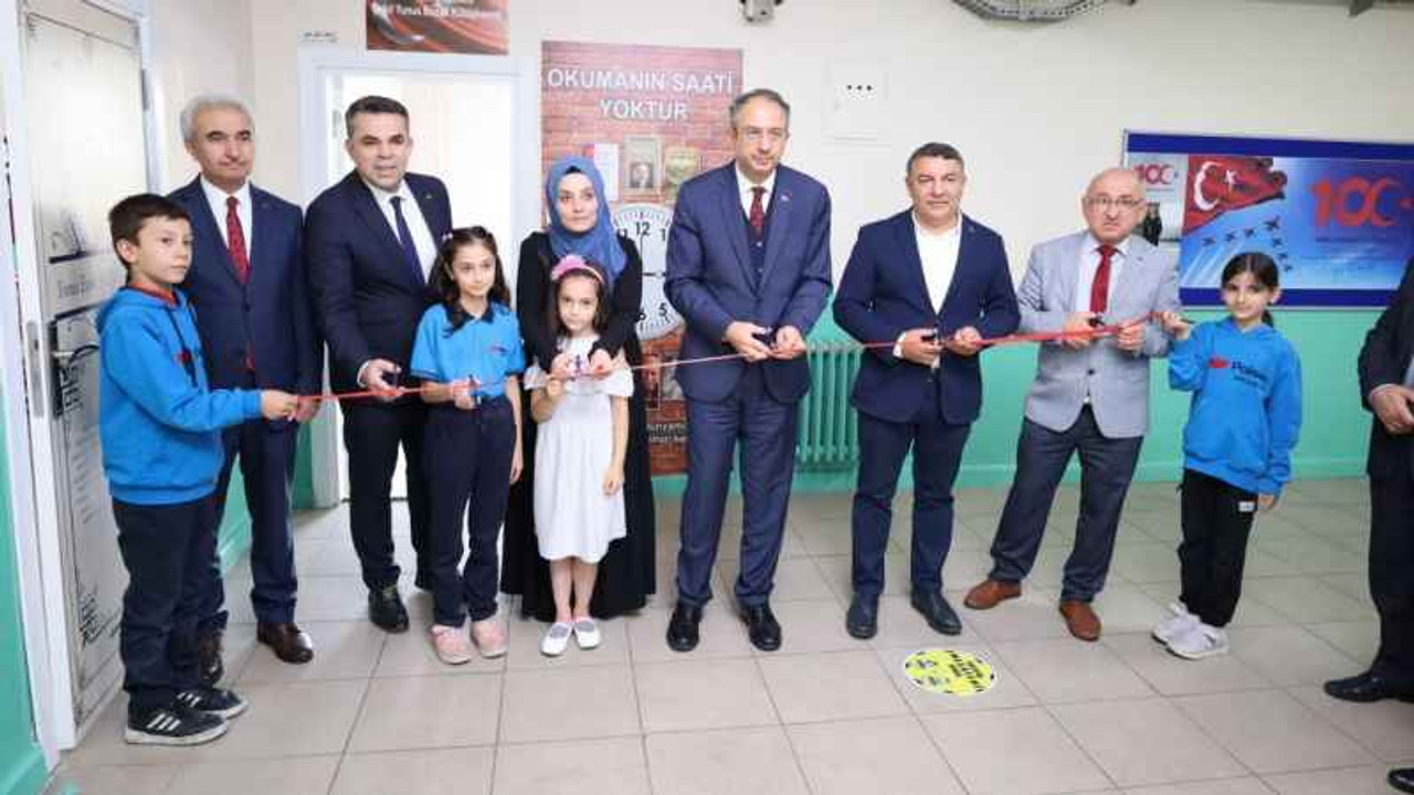 Polisan Ortaokulu’nda Şehit Yunus Budak Kütüphanesi açıldı