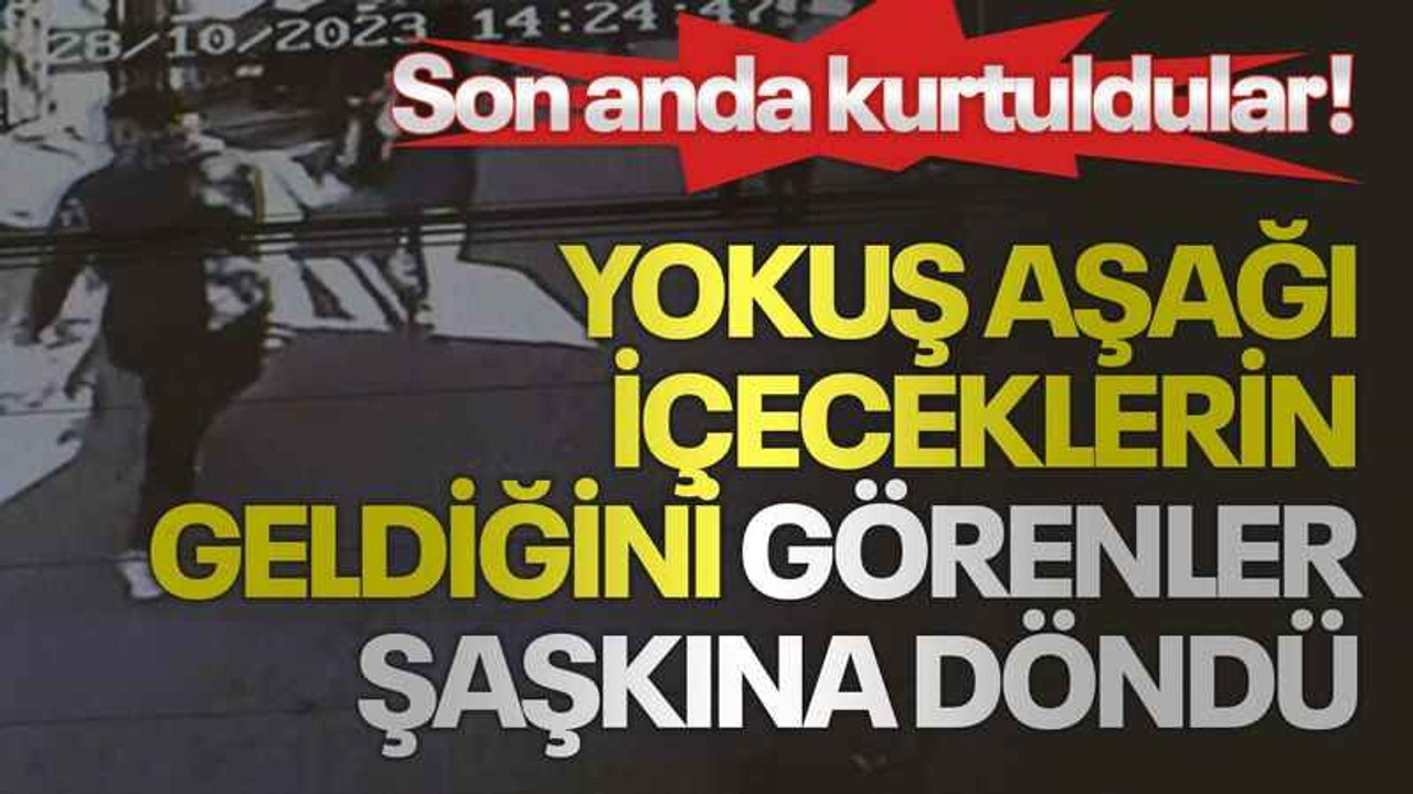 Yokuş aşağı içeceklerin geldiğini görenler şaşkına döndü, son anda kurtuldular!