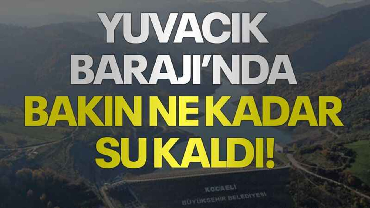 Yuvacık Barajı’nda bakın ne kadar su kaldı!