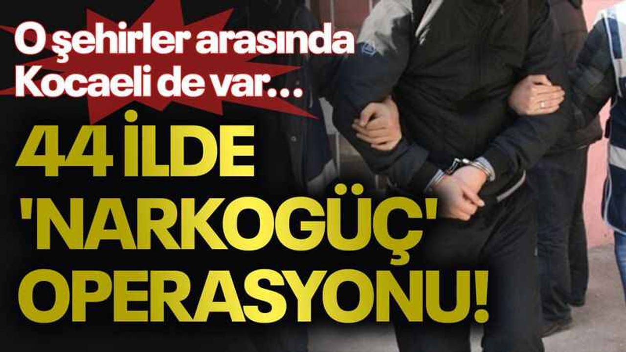 O şehirler arasında Kocaeli de var...44 ilde 'Narkogüç' operasyonu!
