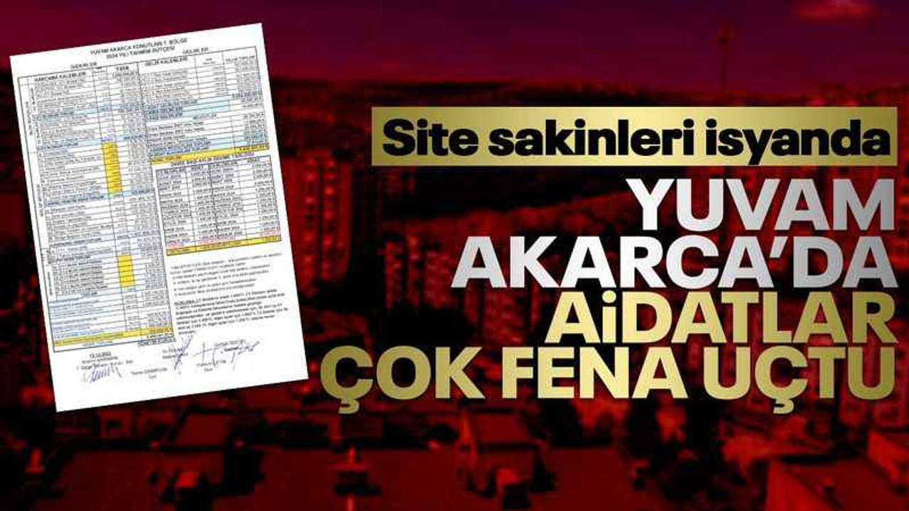 İzmit Yuvam Akarca'da aidatlar çok fena uçtu