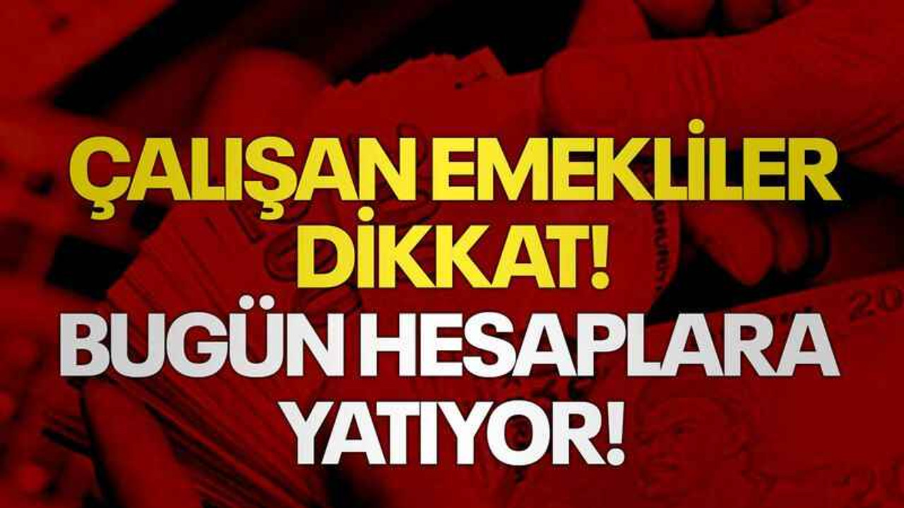 Çalışan emekliler dikkat! Bugün hesaplara yatıyor!