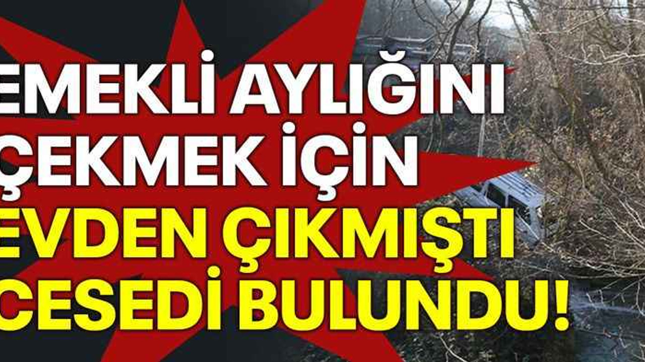 Emekli aylığını çekmek için evden çıkmıştı cesedi bulundu!