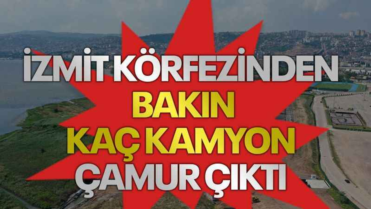 İzmit körfezinden bakın kaç kamyon çamur çıktı