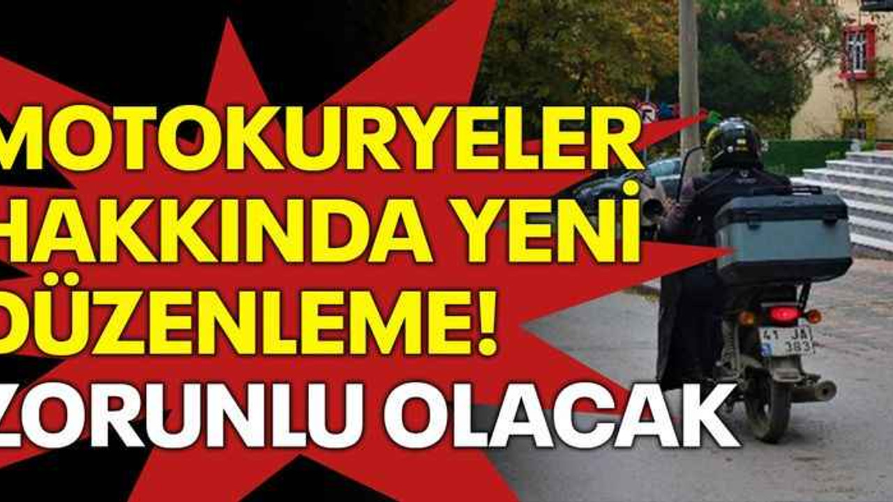 Motokuryeler Hakkında Yeni Düzenleme! Zorunlu Olacak