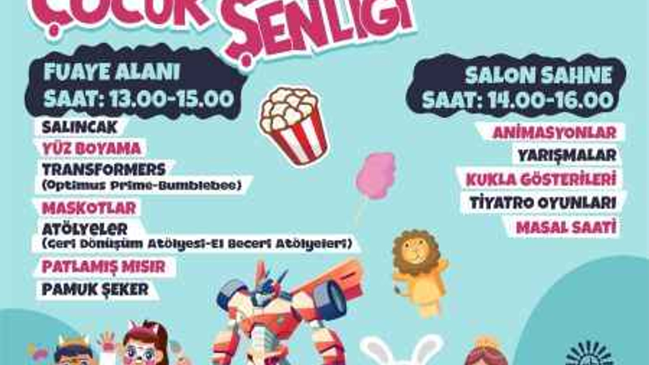 Çocukların tatil heyecanı şenlikte devam edecek