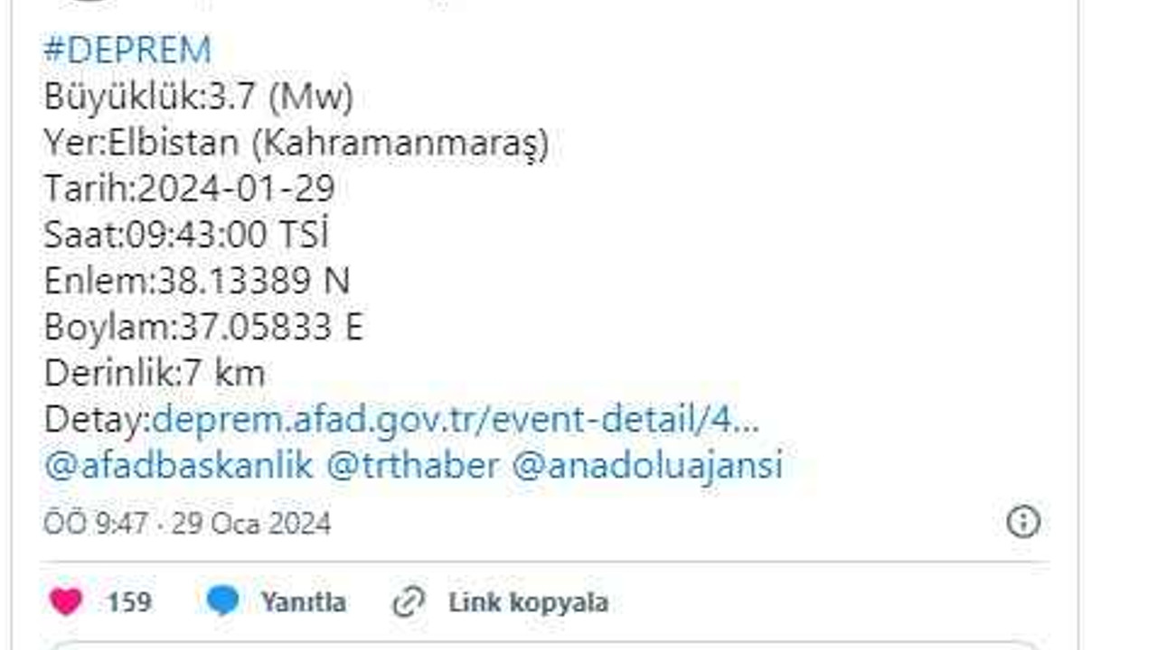Kahramanmaraş'ta deprem paniği!