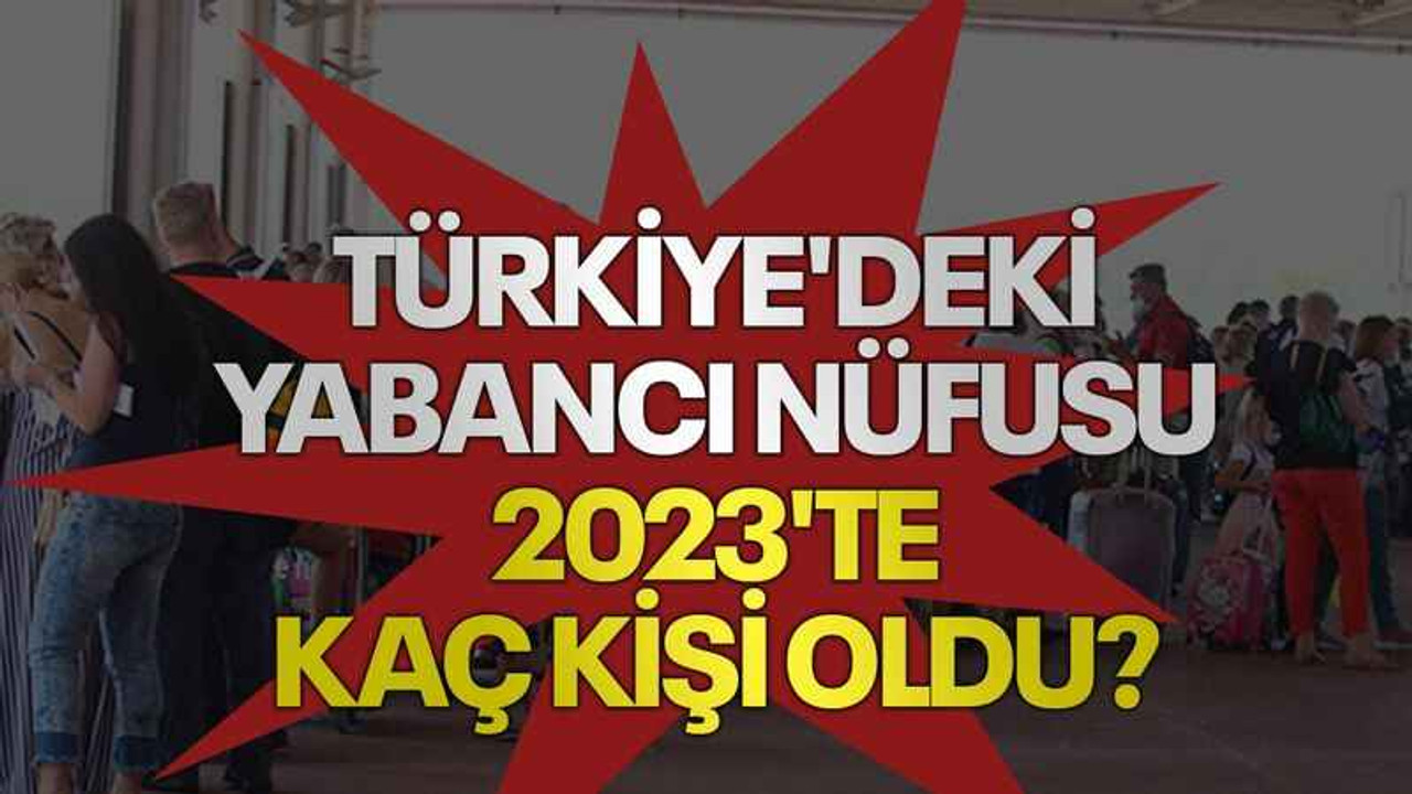 Türkiye'deki yabancı nüfusu 2023'te kaç kişi oldu?