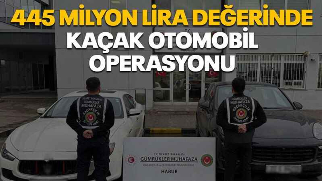 445 milyon lira değerinde kaçak otomobil operasyonu