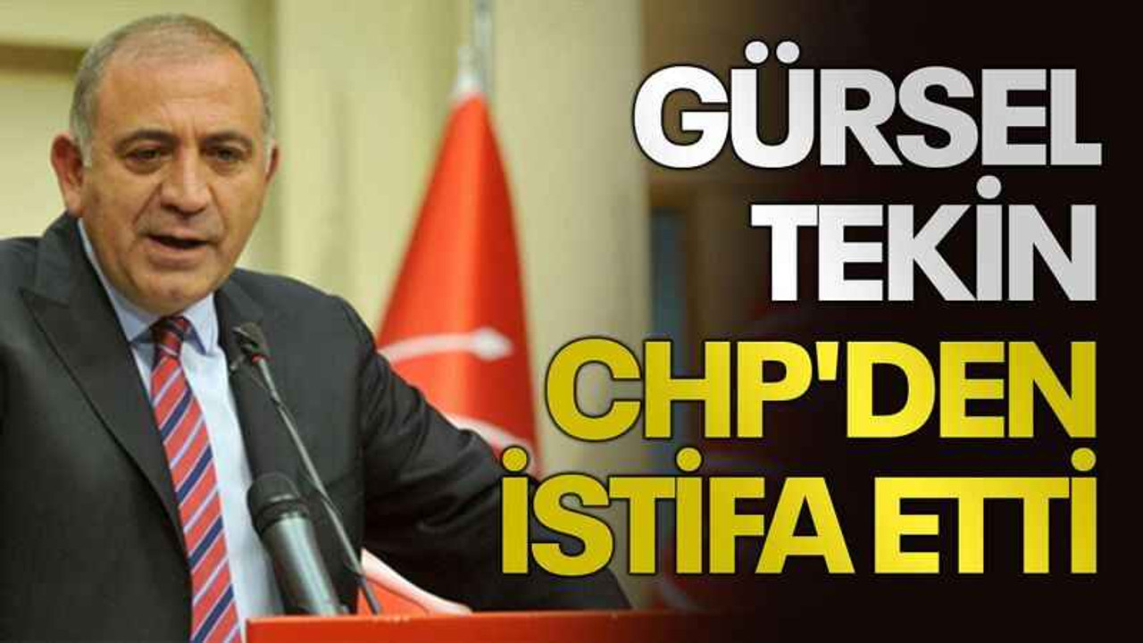 Gürsel Tekin CHP'den istifa etti