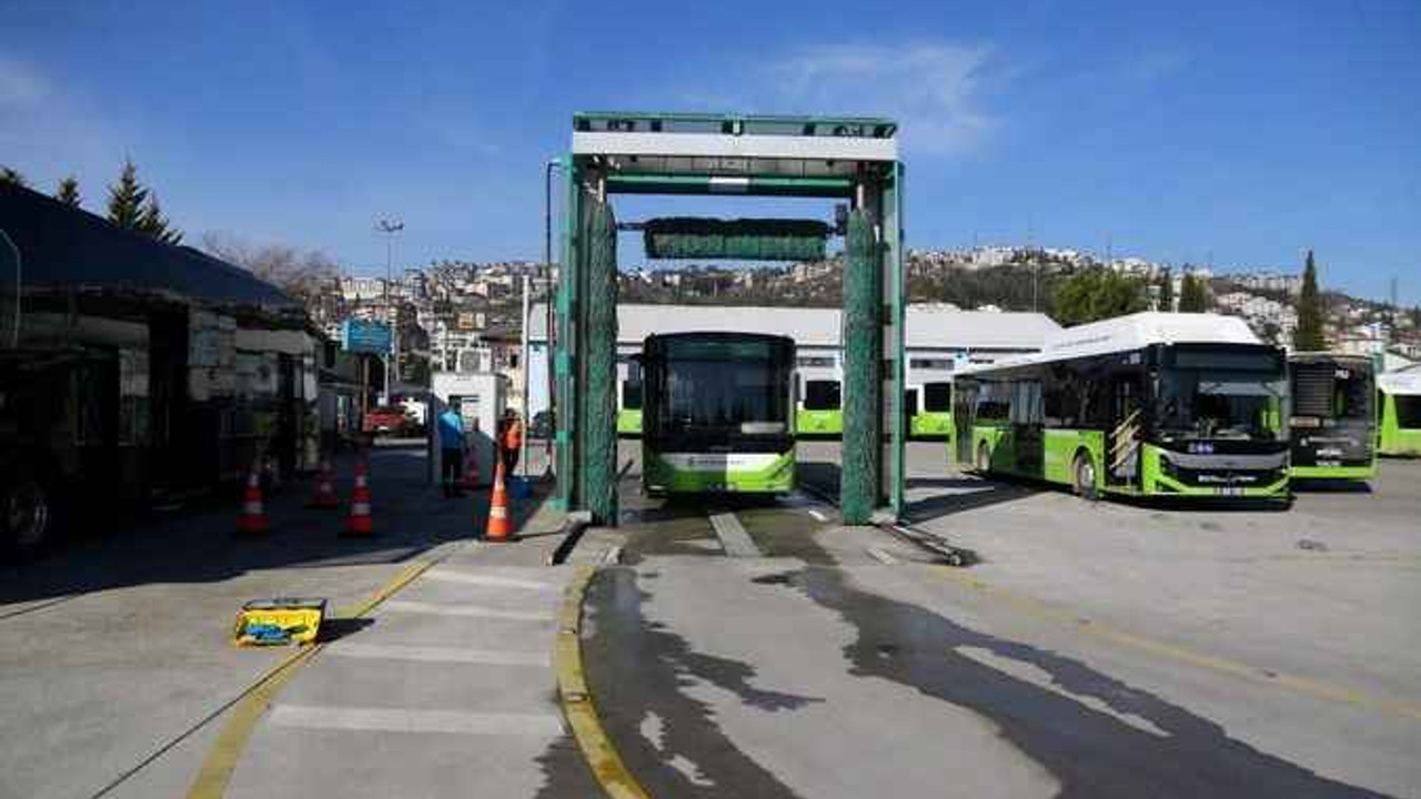 Otobüsler yıkanırken milyonlarca lira su tasarrufu sağlandı!