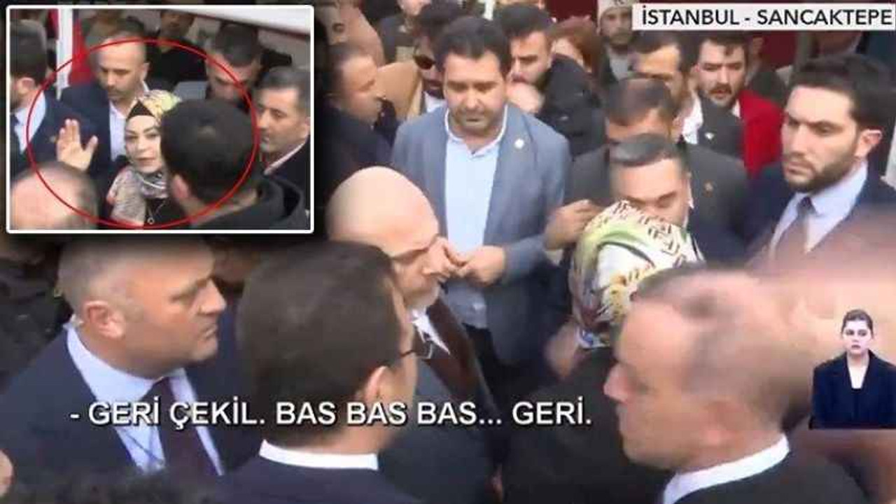 İmamoğlu ve MHP'liler arasında gerginlik! MHP İlçe Başkanı Arzu Karaalioğlu karşısına dikildi: 'Geri bas...'