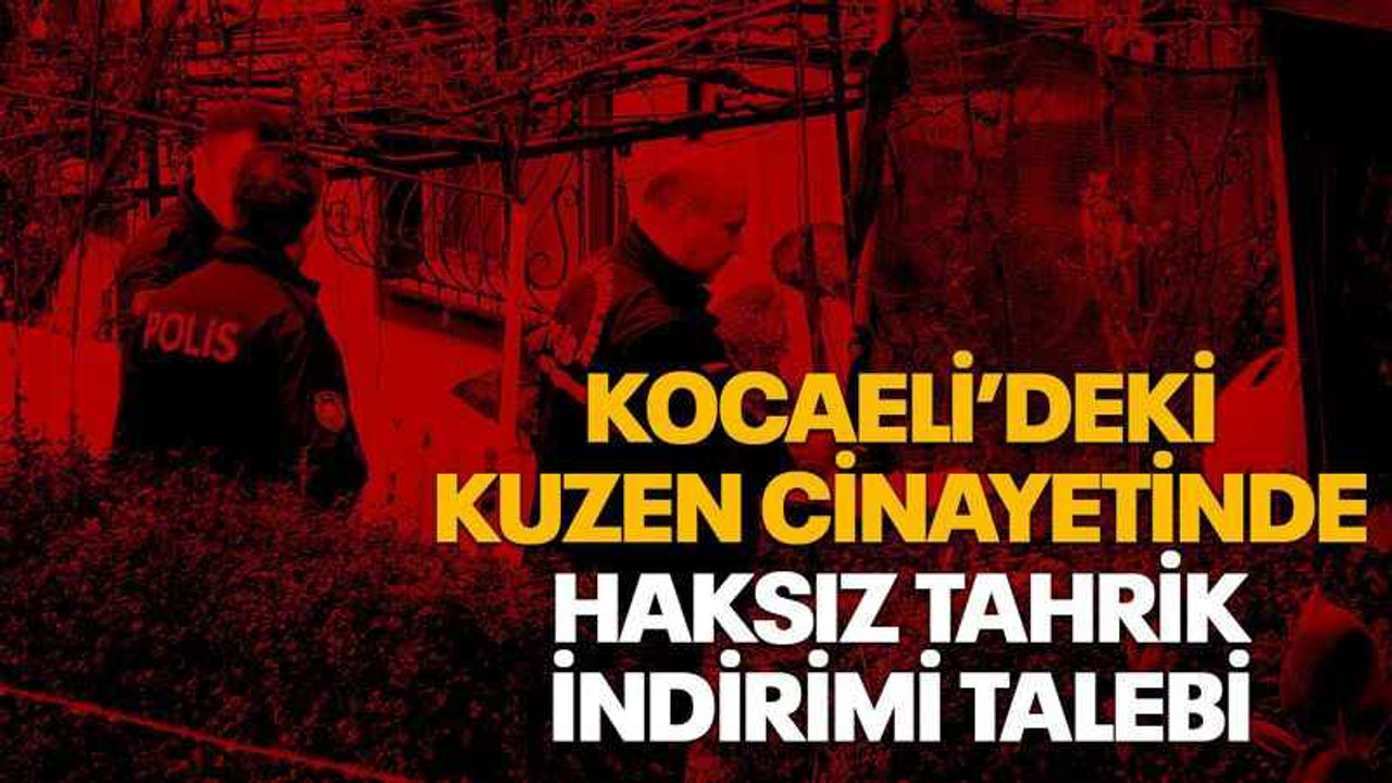 Kocaeli’deki kuzen cinayetinde haksız tahrik indirimi talebi