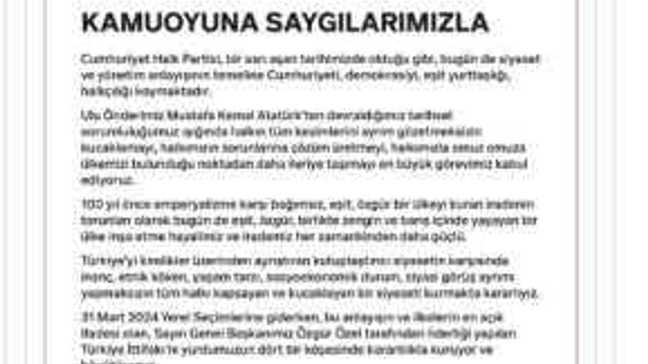 CHP'den 'Burcu Köksal' açıklaması