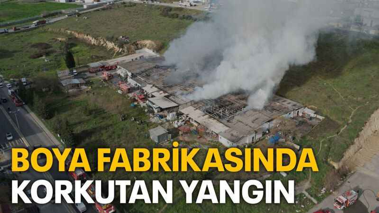 Boya fabrikasında korkutan yangın