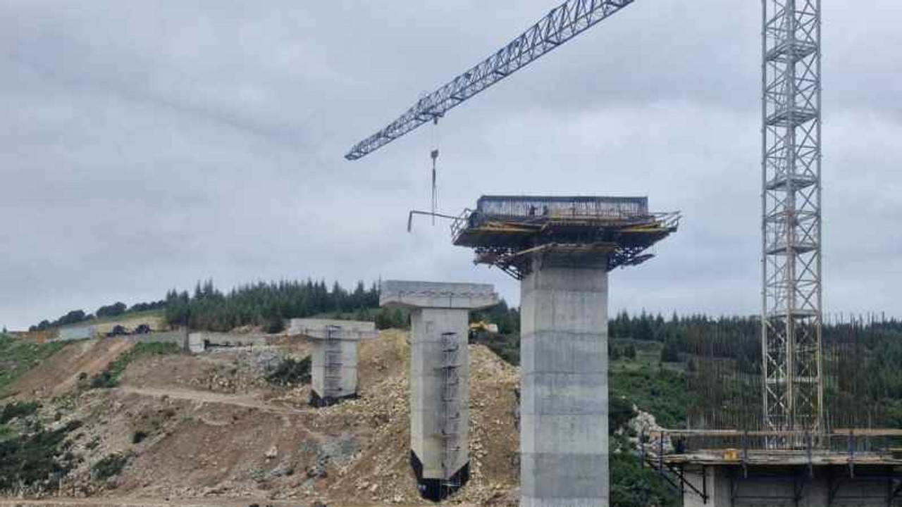 Dilovası Hastane viyadüğünde hızlı ilerleme