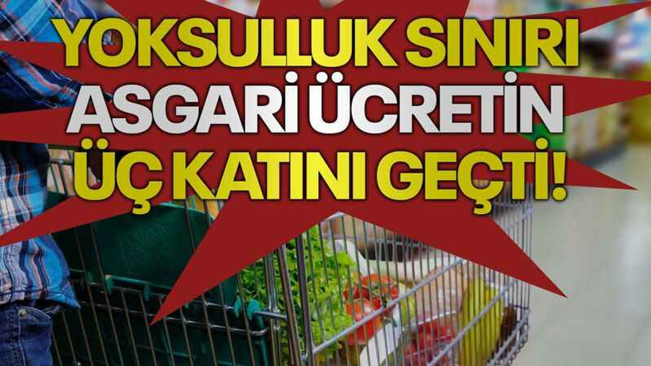 Yoksulluk sınırı asgari ücretin üç katını geçti!