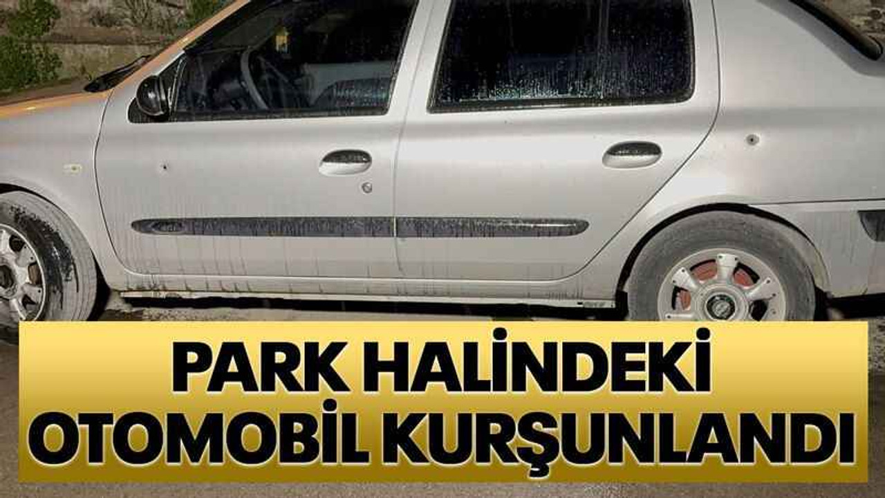 Park halindeki otomobil kurşunlandı