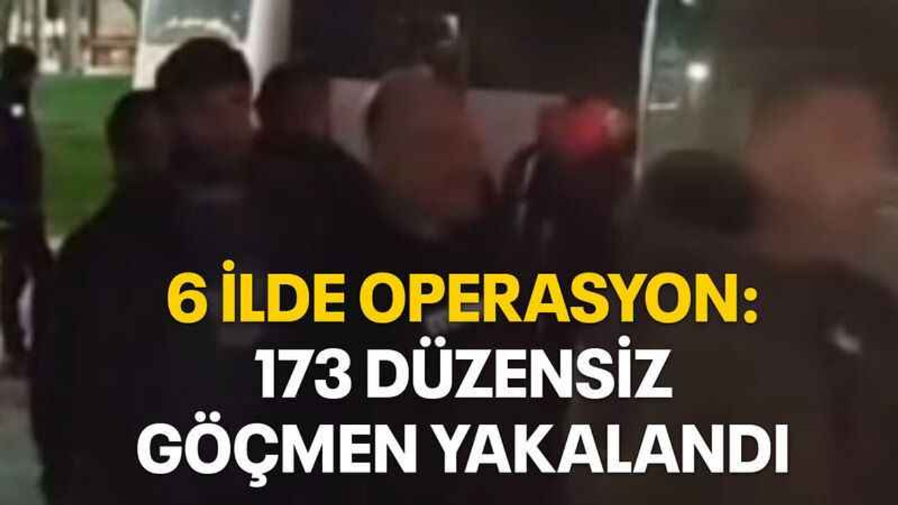 6 ilde operasyon: 173 düzensiz göçmen yakalandı