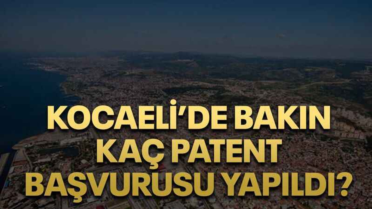 Kocaeli’de bakın kaç patent başvurusu yapıldı?