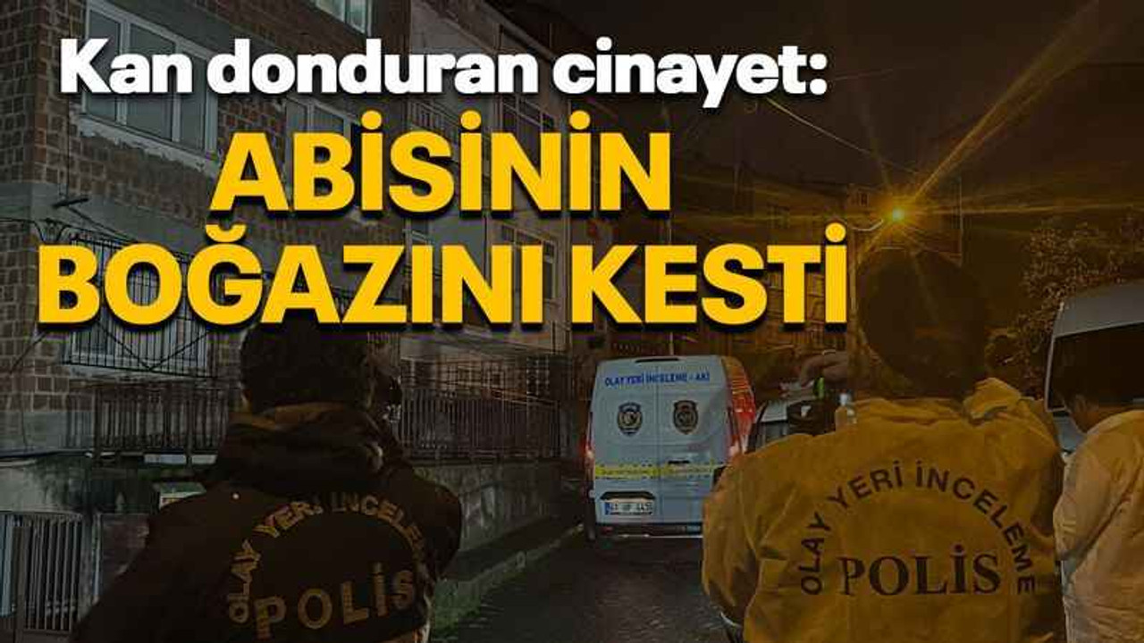 Kan donduran cinayet: Abisinin boğazını kesti
