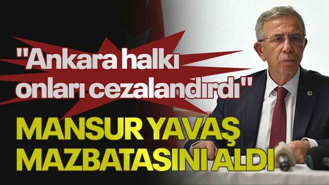 Mansur Yavaş mazbatasını aldı, "Ankara halkı onları cezalandırdı"