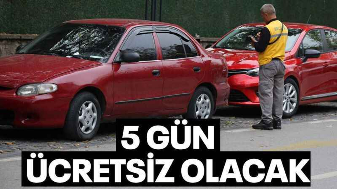 Bayramda parkomatlar 5 gün ücretsiz