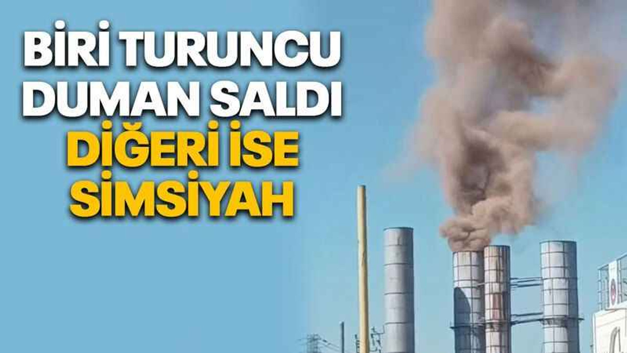 Biri turuncu duman saldı, diğeri ise simsiyah