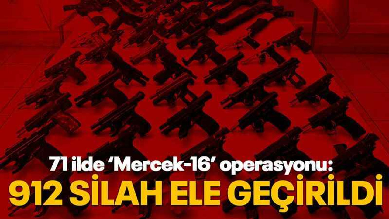 71 ilde ‘Mercek-16’ operasyonu: 912 silah ele geçirildi
