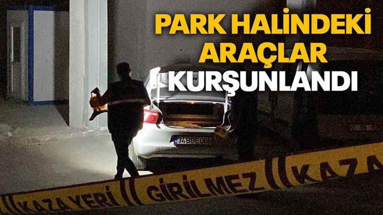 Park halindeki araçlar kurşunlandı