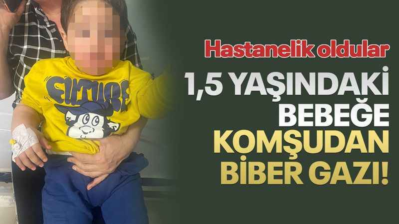 Kocaeli'de 1,5 yaşındaki bebeğe komşudan biber gazı!