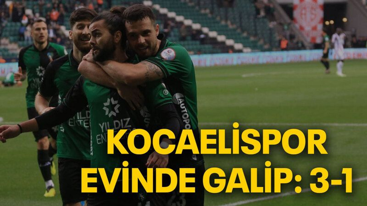 Kocaelispor evinde galip: 3-1