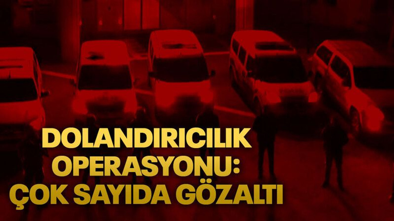 Dolandırıcılık operasyonu: Çok sayıda gözaltı