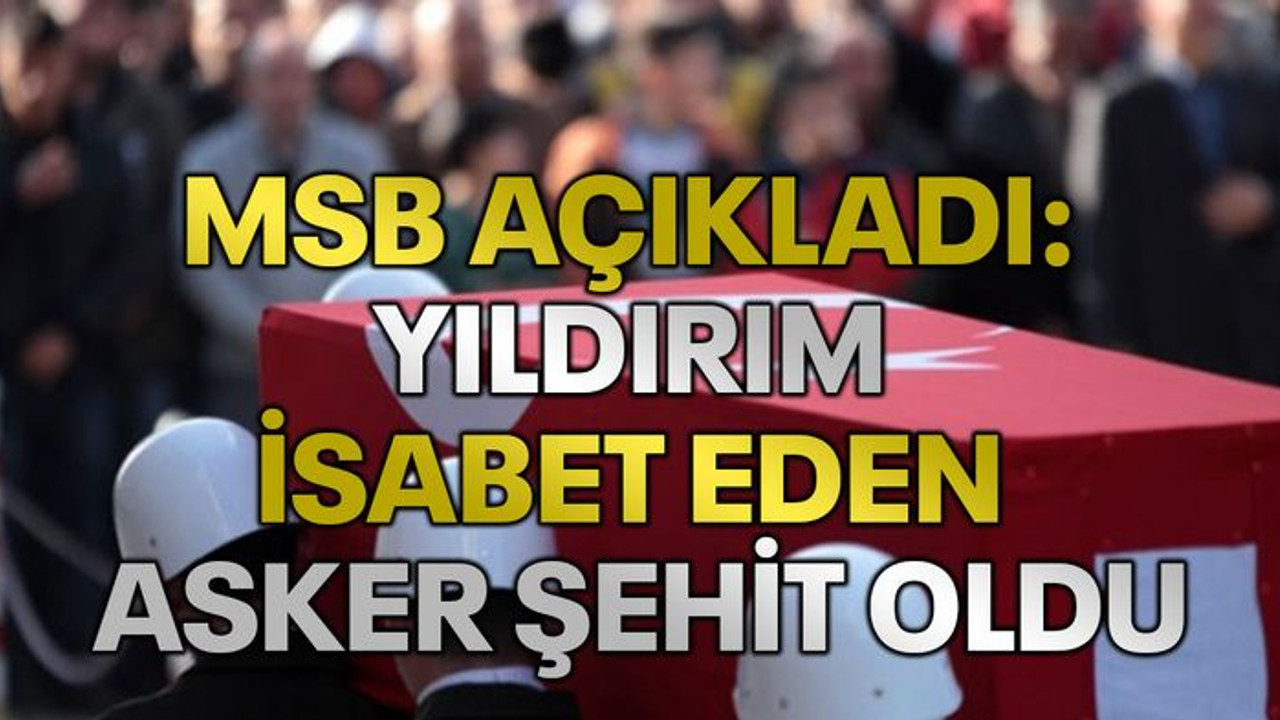 MSB açıkladı: Yıldırım isabet eden asker şehit oldu