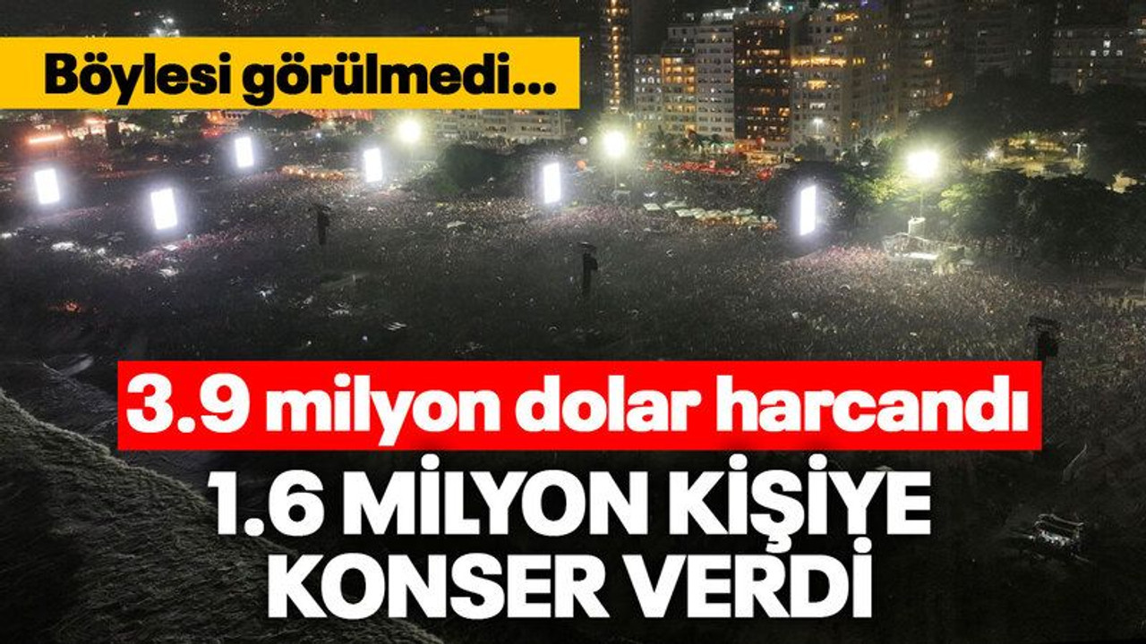 Böylesi görülmedi… 3.9 milyon dolar harcandı, 1.6 Milyon kişiye konser verdi