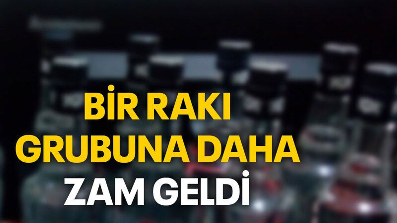 Bir rakı grubuna daha zam geldi